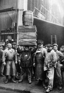 Porters at the Central Market, Paris, 1931.Artist: Ernest Flammarion