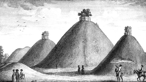 'The Bartlow Hills, raised over the Slain, 1016'.Artist: June Barnato
