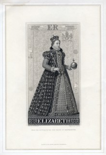 Elizabeth I of England, (late 19th century).Artist: W Ridgway