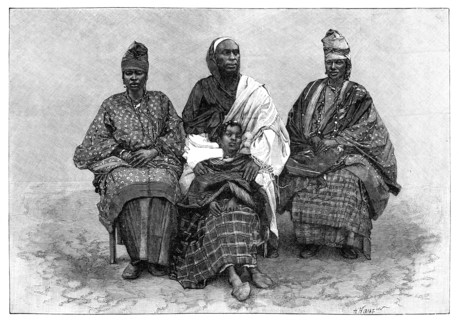 'Toucouleur Types, The Interpreter Alpha Sega and His Sisters', late 19th century.Artist: Henri Thiriat