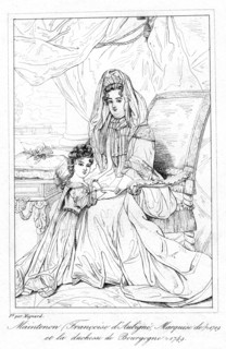 Françoise d'Aubigné, and the Duchess of Bourgogne.Artist: Pierre Mignard