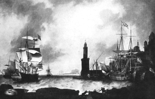 Arrival of HMS 'Vanguard'. Artist: Unknown