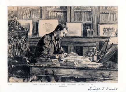 Lord Randolph Churchill (1849-1895), English statesman, 1885. Artist: Unknown