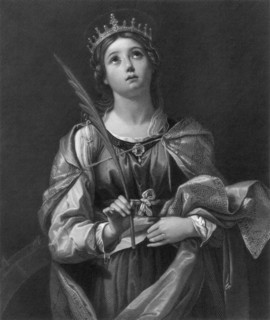 St Catherine, 19th century.Artist: F Knolle