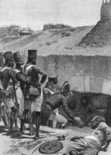 Finding the British prisoners under the casemates in the fortifications, 1894.Artist: Richard Caton Woodville II