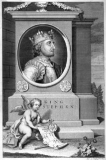 King Stephen (1096-1154), 18th century.Artist: George Vertue