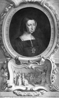 Catherine of Aragon (1485-1536), 1744.Artist: Jacobus Houbraken