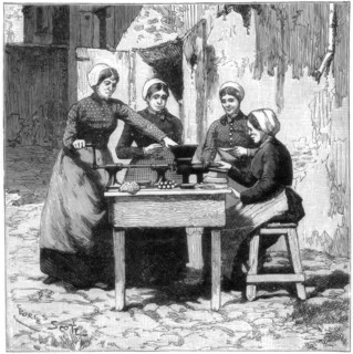 Moulding explosive gum cartridges, Isleten, near Fluelen, Switzerland, 1893. Artist: Unknown