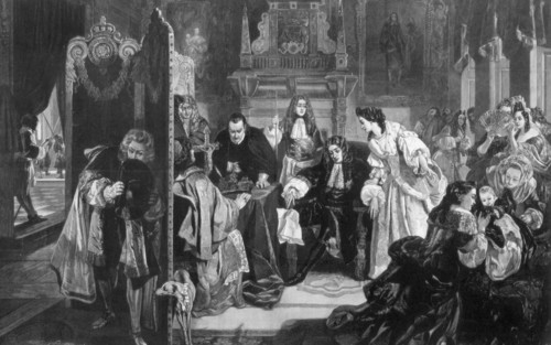 King James II (1633-1701) receiving news of the landing of the Prince of Orange, 1890.Artist: Edward Matthew Ward