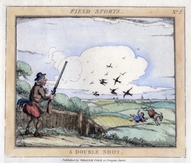 'Field Sports: A Double Shot', late 18th-early 19th century. Artist: Unknown