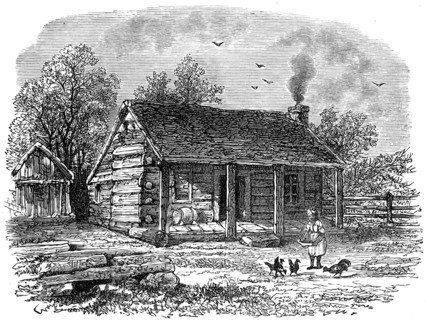 The early home of Abraham Lincoln, Gentryville, Indiana, 19th century. Artist: Unknown