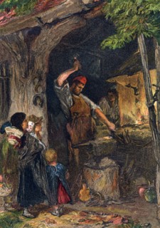 The village blacksmith. Artist: Unknown