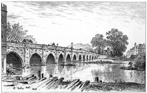 Stratford bridge, Stratford-upon-Avon, Warwickshire, 1885.Artist: Edward Hull