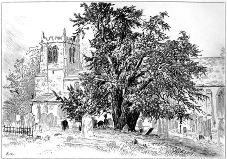 Snitterfield church, Snitterfield, Warwickshire, 1885.Artist: Edward Hull