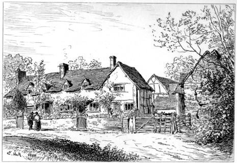 Mary Arden's cottage at Wilmcote, Warwickshire, 1885.Artist: Edward Hull