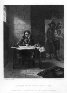 Napoleon in prison at Nice, France, 1794.Artist: J Outrim