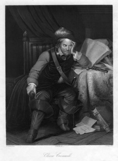 Oliver Cromwell with 'Killing no Murder', 1657, (19th century).Artist: AH Payne