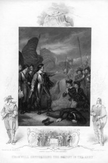'Cromwell Suppressing the Mutiny in the Army', c1640s, (19th century). Artist: J Rogers