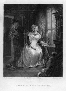 'Cromwell and his Daughter', (19th century).Artist: Lumb Stocks