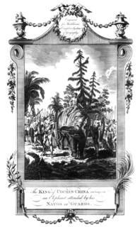 The King of Cochinchina riding on an elephant, c18th century. Artist: Unknown