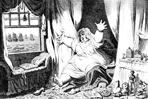 'The Hostile View of Lady Hamilton', 19th century. Artist: Unknown