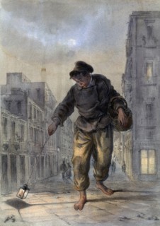 Man with a lamp. Artist: Unknown