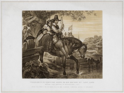 'Charles II in Disguise Aided in his Escape by Jane Lane...1651', (19th century). Artist: Herbert Bourne