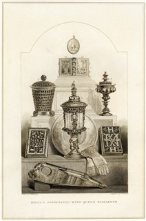 Relics associated with Queen Elizabeth I, (19th century). Artist: J Williams