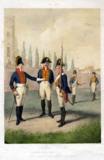 Grenadier guard battalion, 1786-1806 (19th century).Artist: W Korn