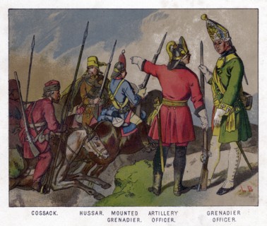 Russian soldiers of 1760 (19th centruy). Artist: Unknown