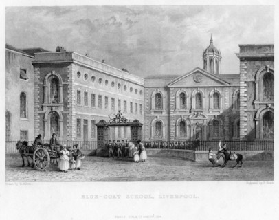 Blue-Coat School, Liverpool, 1834.Artist: P Heath