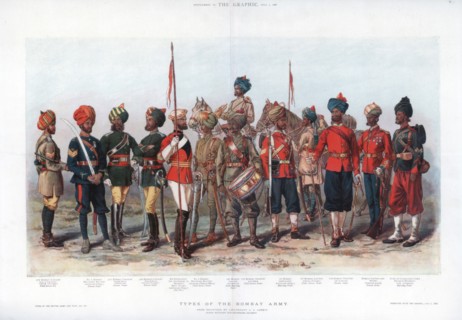 Types of the Bombay army, 1888.Artist: AC Lovett