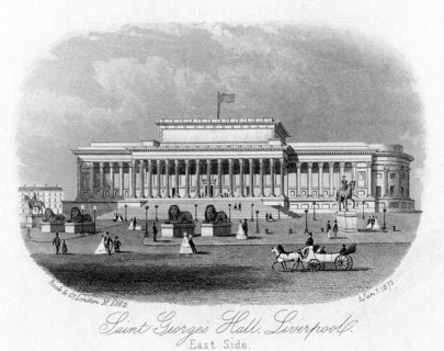 Saint George's Hall, Liverpool, 1 January 1875. Artist: Unknown