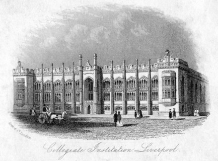Collegiate Institution, Liverpool, c1870s. Artist: Unknown