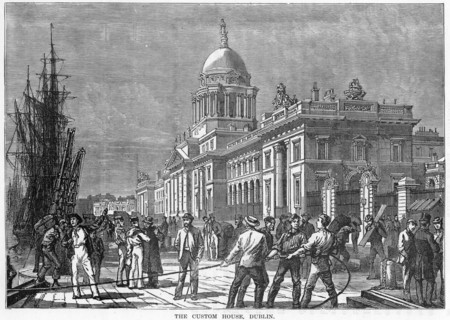 The Custom House, Dublin, 19th century. Artist: Unknown