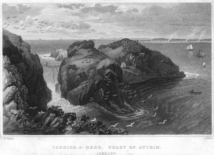 Carrick-A-Rede, Coast of Antrim, Ireland, 19th century. Artist: Unknown