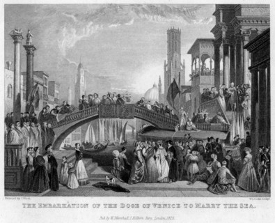 'The Embarkation of the Doge of Venice to Marry the Sea', 1829.Artist: William Cooke