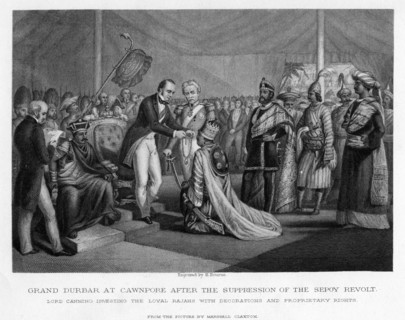 'Grand Durbar at Cawnpore after the Suppression of the Sepoy Revolt', c19th century. Artist: Unknown