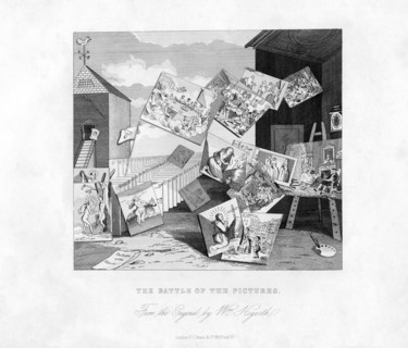 'The Battle of the Pictures', 19th century.Artist: William Hogarth