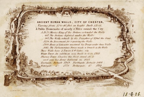 Ancient Roman walls, city of Chester, 1905. Artist: Unknown