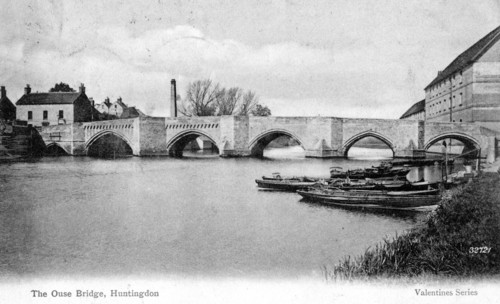 The Ouse Bridge, Huntingdon, Cambridgeshire, 1905. Artist: Unknown