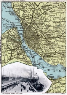 Map of Liverpool, Merseyside, 1903.Artist: John Walker