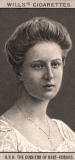 H.R.H The Duchess of Saxe-Coburg, 1908.Artist: WD & HO Wills