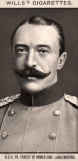H.S.H, PR. Ernest of Hohenlohe-Langenbourg, 1908.Artist: WD & HO Wills