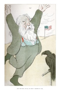 'Walt Whitman, Inciting the Bird of Freedom to Soar', 1904.Artist: Max Beerbohm