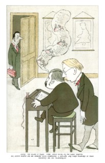 'Mr Austin Dobson and Mr Edmund Gosse Composing a Ballade', 1904. Artist: Max Beerbohm