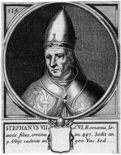 Stephen VII, Pope of the Catholic Church. Artist: Unknown