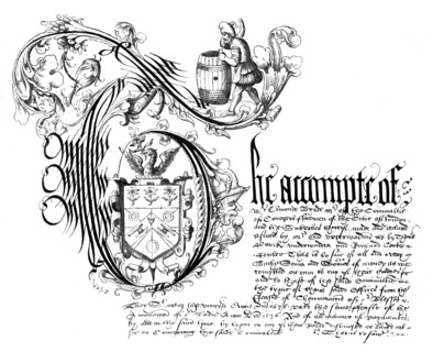 Facsimile from the book of accounts of the Coopers' Company, 1576, (1893). Artist: Unknown