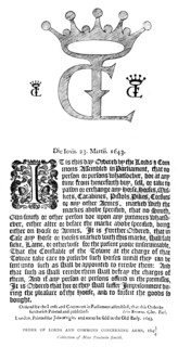 Order of Lords and Commons concerning arms, 1643/1644, (1893). Artist: Unknown