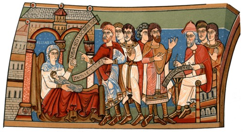 Naming of St John the Baptist, 12th century, (1892). Artist: Unknown